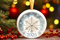 Round Christmas Ornament Sublimation|Clipart Product Image 1
