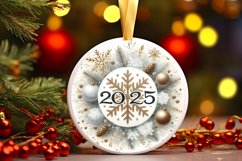 Round Christmas Ornament Sublimation|Clipart Product Image 1