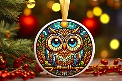 Round Christmas Ornament Sublimation|Clipart Product Image 1