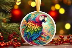 Round Christmas Ornament Sublimation|Clipart Product Image 1