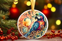 Round Christmas Ornament Sublimation|Clipart Product Image 1