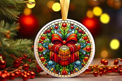 Round Christmass Ornament PNG Product Image 1