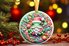 Round Christmas Ornament Sublimation|Clipart Product Image 1