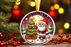 Round Christmass Ornament PNG Product Image 1