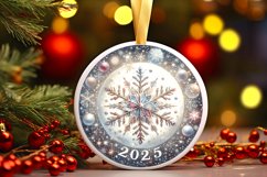 Round Christmas Ornament Sublimation|Clipart Product Image 3