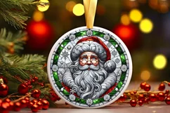 Round Christmas Ornament Sublimation|Clipart Product Image 2