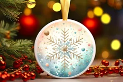 Round Christmas Ornament Sublimation|Clipart Product Image 3