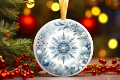 Round Christmass Ornament PNG Product Image 1