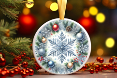 Round Christmass Ornament PNG Product Image 1