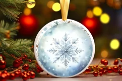 Round Christmas Ornament Sublimation|Clipart Product Image 1
