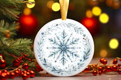 Round Christmass Ornament PNG Product Image 1