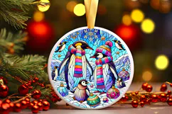 Round Christmass Ornament PNG Product Image 1