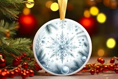Round Christmas Ornament Sublimation|Clipart Product Image 3