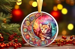 Round Christmas Ornament Sublimation|Clipart Product Image 1