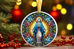 Round Christmas Ornament Sublimation|Clipart Product Image 2