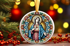 Round Christmass Ornament PNG Product Image 1