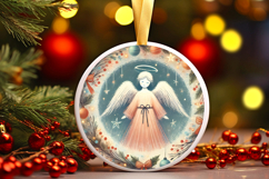 Round Christmass Ornament PNG Product Image 1