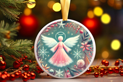 Round Christmass Ornament PNG Product Image 1