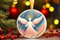 Round Christmas Ornament Sublimation|Clipart Product Image 2