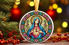 Round Christmass Ornament PNG Product Image 1