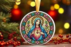 Round Christmas Ornament Sublimation|Clipart Product Image 2