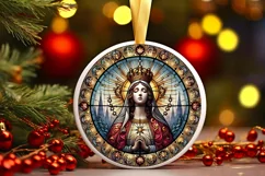Round Christmas Ornament Sublimation|Clipart Product Image 2