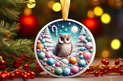 Round Christmass Ornament PNG Product Image 1