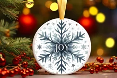 Round Christmas Ornament Sublimation|Clipart Product Image 1