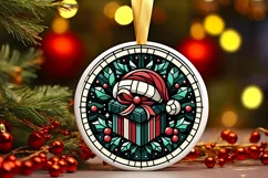 Round Christmas Ornament Sublimation|Clipart Product Image 1
