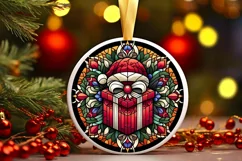 Round Christmas Ornament Sublimation|Clipart Product Image 1
