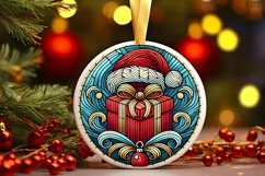 Round Christmas Ornament Sublimation|Clipart Product Image 1