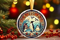 Round Christmas Ornament Sublimation|Clipart Product Image 2