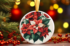 Round Christmass Ornament PNG Product Image 1