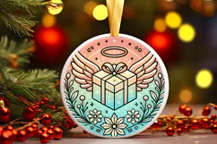 Round Christmass Ornament PNG Product Image 1