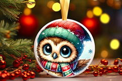 Round Christmass Ornament PNG Product Image 1