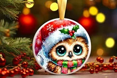Round Christmas Ornament Sublimation|Clipart Product Image 2