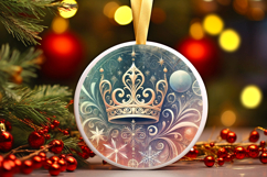 Round Christmass Ornament PNG Product Image 1