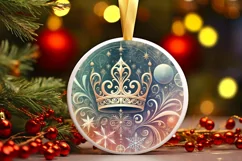 Round Christmas Ornament Sublimation|Clipart Product Image 2