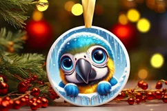 Round Christmas Ornament Sublimation|Clipart Product Image 2