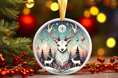 Round Christmass Ornament PNG Product Image 1