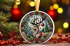 Round Christmas Ornament Sublimation|Clipart Product Image 1