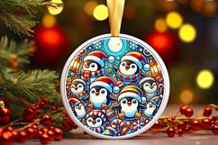 Round Christmas Ornament Sublimation|Clipart Product Image 2