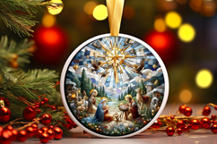 Round Christmass Ornament PNG Product Image 1