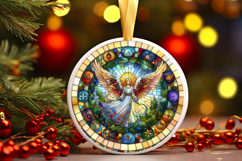 Round Christmass Ornament PNG Product Image 1