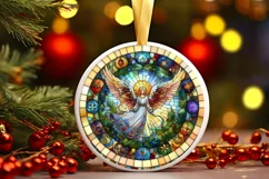 Round Christmas Ornament Sublimation|Clipart Product Image 1