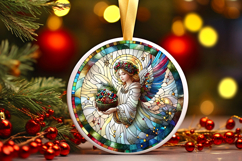 Round Christmass Ornament PNG Product Image 1