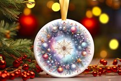 Round Christmas Ornament Sublimation|Clipart Product Image 3