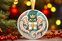 Round Christmass Ornament PNG Product Image 1