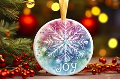Round Christmas Ornament Sublimation|Clipart Product Image 1