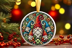 Round Christmas Ornament Sublimation|Clipart Product Image 2